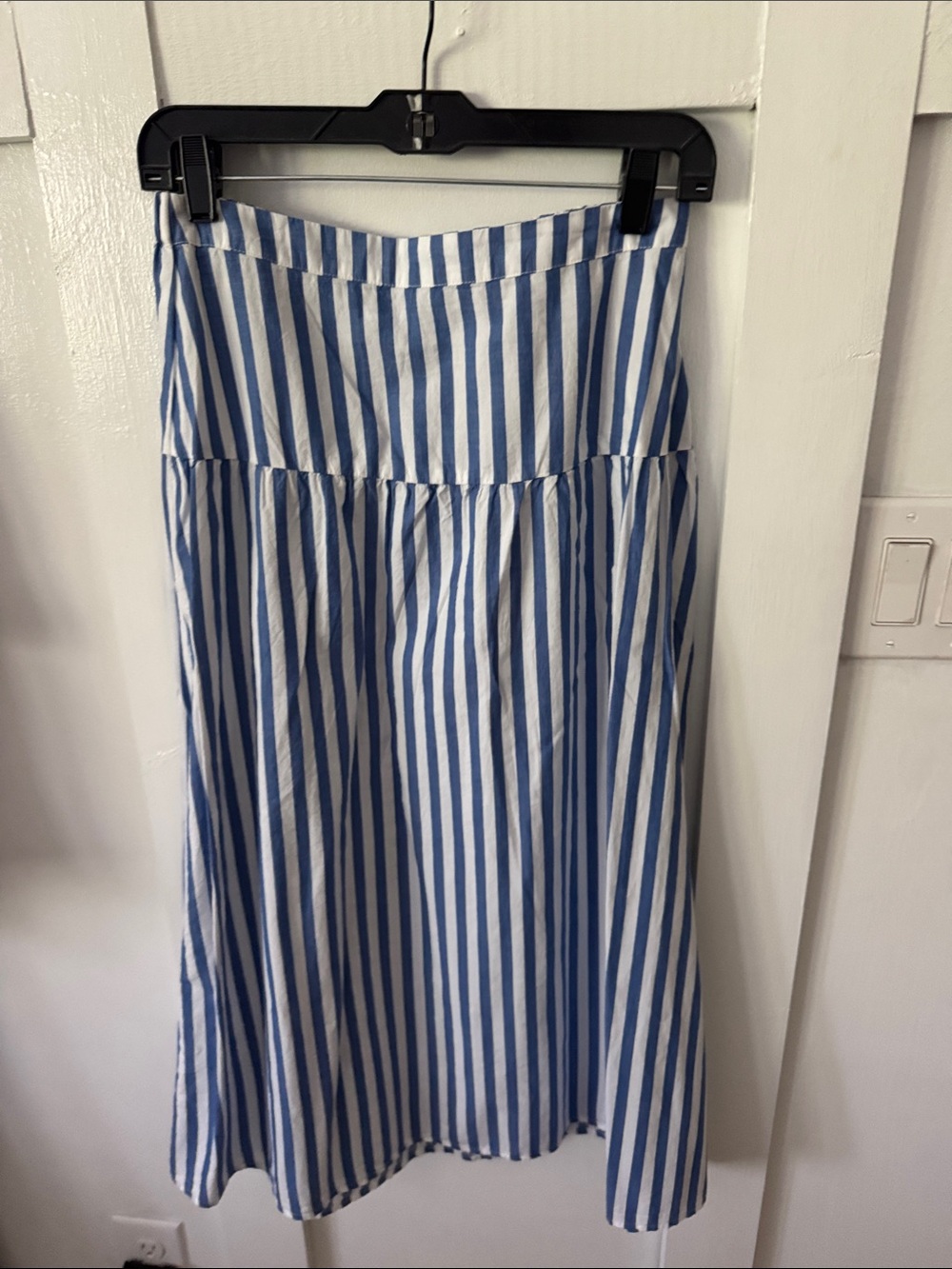 Old navy Blue and White Striped Midi Skirt - Classic Summer Style